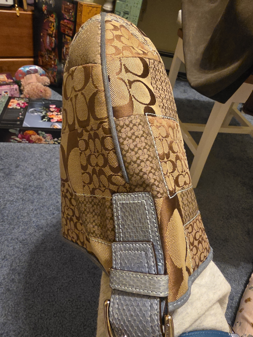 Y2k Coach Patchwork Signature Canvas Hobo - Picture 6 of 6